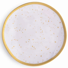 Elegant Gold-Trimmed Melamine Dinner Plate - 10.5"
