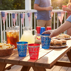 Patriotic Red and Blue 9oz Tumblers