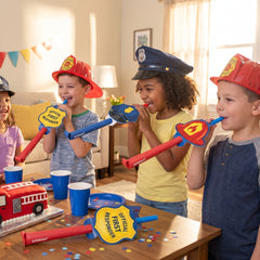 First Responders Themed Party Blowout Noisemakers, 8-Pack