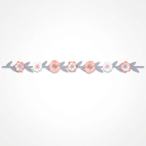 Rose Gold Floral Garland Decoration - 9 ft