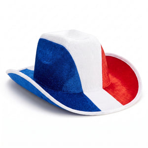 Patriotic Tricolor Cowboy Hat