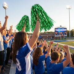 Festive Green Pom-Pom Pair for Team Spirit
