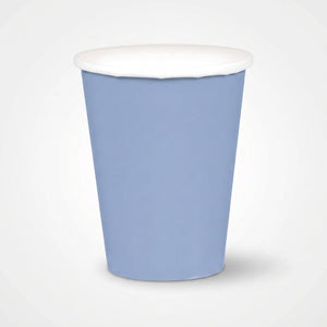 Pastel Blue 9oz Paper Cups - Solid Color Collection