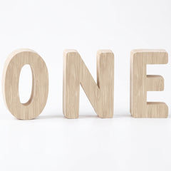 "ONE" Wooden Centerpiece Sign - Baby's First Birthday Decoration
