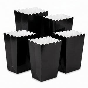 Mini Black Popcorn Treat Boxes, Pack of 5