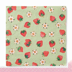 Strawberry Shortcake Birthday Luncheon Napkins - 6.5 In. x 6.5 In.