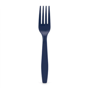 True Navy Economy Plastic Forks - 7.5 in. - 20 Pack