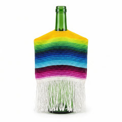 Fiesta Serape Bottle Cozy with Colorful Stripes