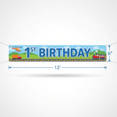 On the Road 1st Birthday Celebration Banner