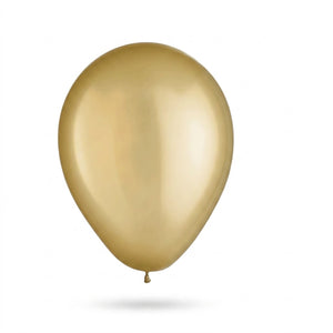 Golden & White Latex Balloons, 11-Inch, 15-Pack