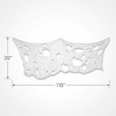 Spooky Fabric Webbing Garland for Halloween Decor