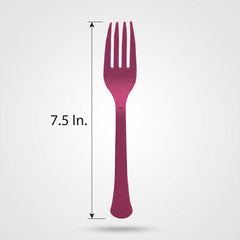 Heavyweight Berry Plastic Fork - 7.5 in.
