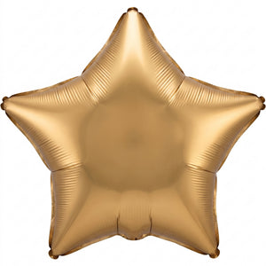 Gold Satin Star Foil Balloon - 18 Inch