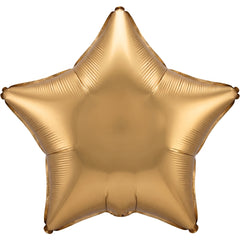Gold Satin Star Foil Balloon - 18 Inch