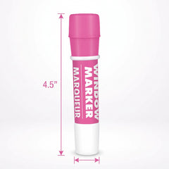 Bright Pink Washable Window Marker - Non-Toxic Team Spirit Decor