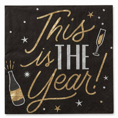 "This Is The Year" New Year's Eve Luncheon Napkins - 6.5 In. X 6.5 In.