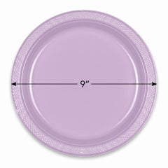 Lavender 9" Round Plastic Plates - 20 Count