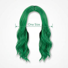 Long Glamorous Festive Green Wig - One Size