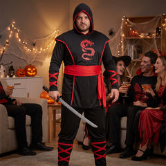 Ninja Assassin Men's Plus XXL Halloween Costume - Adult 2XL (48-52)