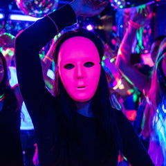 Bright Pink Full Face Mask - Team Spirit Costume Accessory
