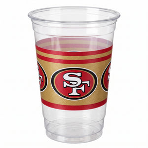 San Francisco 49ers NFL Plastic Cups, 25-Pack