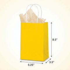 Light Yellow Small Kraft Gift Bag