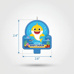 Baby Shark Molded Birthday Candle - 2.4-inch