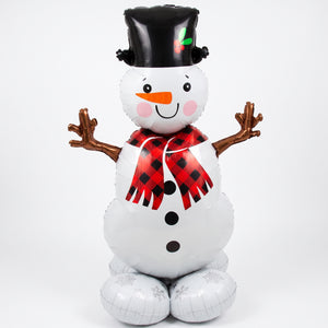 Festive 50-Inch Snowman AirLoonz Balloon - Christmas Foil Air Walker