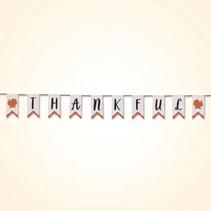 Thankful Burlap Canvas Banner for Thanksgiving Decor
