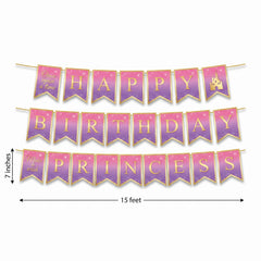 Disney Princess Once Upon A Time Happy Birthday Pennant Banner
