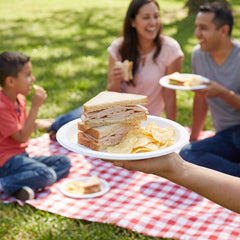 White 8.5" Round Paper Plates - 16 Count
