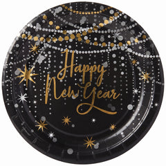 Midnight Hour New Year's Eve 8.5" Round Paper Plates