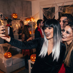 Black and White Ombre Halloween Wig