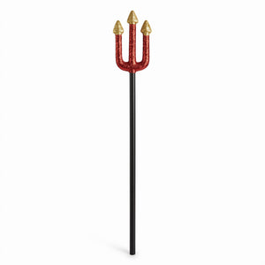 Glitter Devil Pitchfork Costume Accessory, Red/Gold, 23-Inch