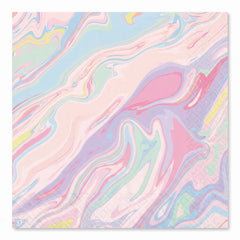 Pastel Marble Beverage Napkins - 5 In. X 5 In.