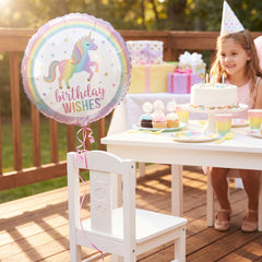 Enchanted Unicorn Birthday Mylar Balloon - 18"