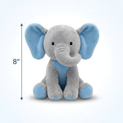 Elephant Plush Balloon Weight with Blue Accents