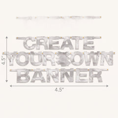 Silver Foil DIY Customizable Banner Kit for Weddings