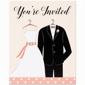 Elegant Wedding Attire Invitation Card