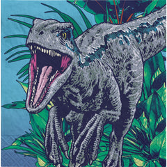 Jurassic World Dinosaur Beverage Napkins - 16 Pack, 2-Ply - 5 In. X 5 In.