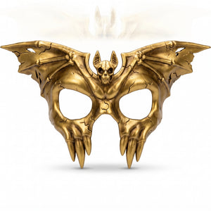 Gold Winged Skull Halloween Mask