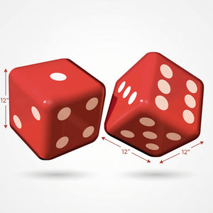 Large Inflatable Dice Decorations - 2-Pack