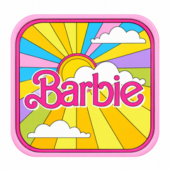 Vintage Barbie 7" Square Paper Plates