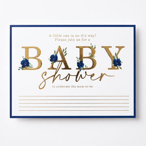 Deluxe "It's a Boy" Baby Shower Invitation