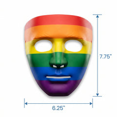 Colorful Rainbow Full Face Mask - Perfect for Team Spirit and Costume Events