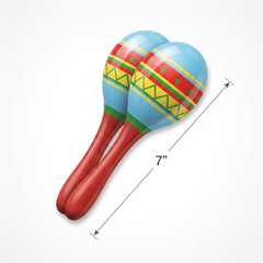 Festive Fiesta Maracas - Vibrant Red and Blue 2-Pack