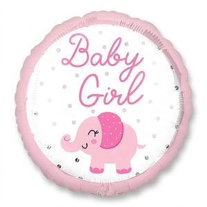 Baby Girl Elephant Foil Balloon - 18"
