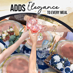 Pink/Gold Petal Plates - Combo Pack 120/120