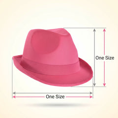 Bright Pink Fedora Hat - Stylish Costume Accessory