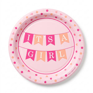 It's a Girl 8.5" Baby Shower Paper Plates